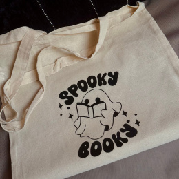 Torba bawełniana, beż - spooky booky