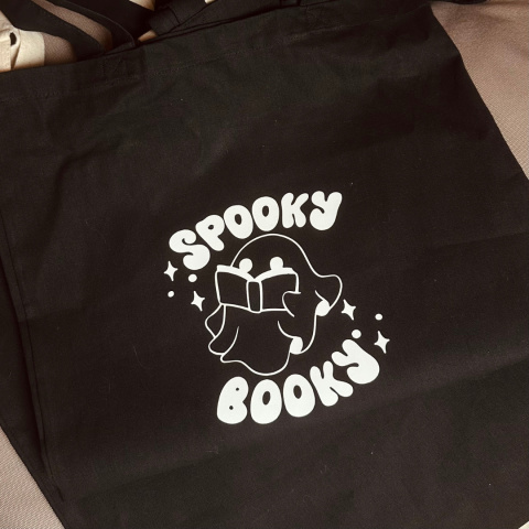 Torba bawełniana, kolor czarny - spooky booky