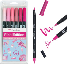 Zakreślacze Tombow, pink edition. 6 sztuk